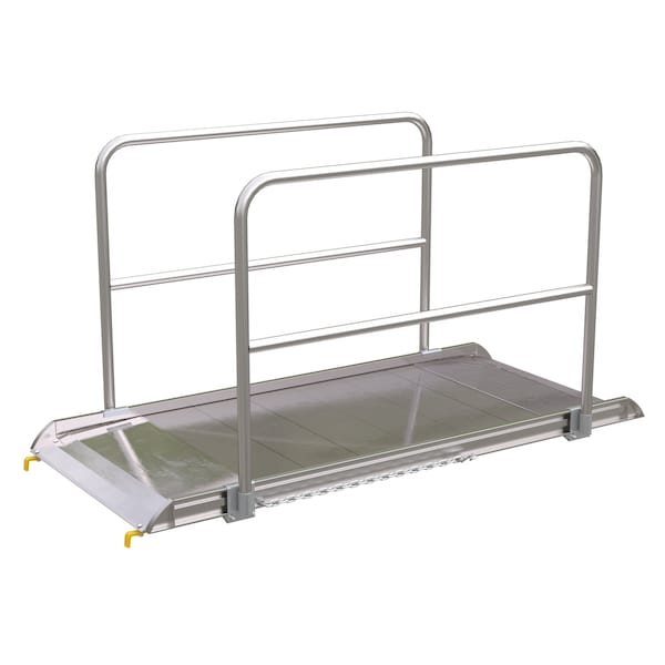 Vestil Alum. Walk Ramp w/Rail Hook, 84 x 38" AWR-38-7B-HR - main